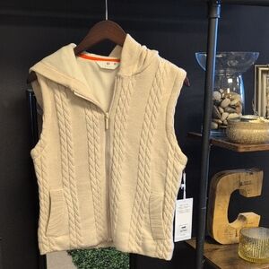 Cream Hooded Vest